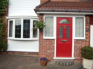 Red Veka Door - Grosvenor Windows - Horwich - Bolton